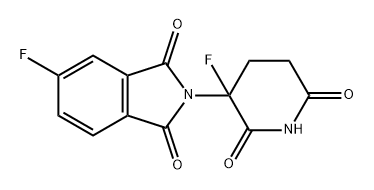 1H-Isoindole-1,3(2H)-dione, 5-fluoro-2-(3-fluoro-2,6-dioxo-3-piperidinyl)- Structure