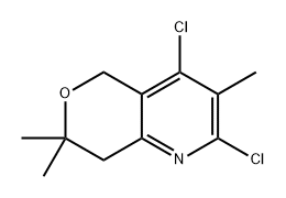 5H-Pyrano[4,3-b]pyridine, 2,4-dichloro-7,8-dihydro-3,7,7-trimethyl- Structure