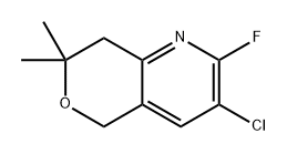 5H-Pyrano[4,3-b]pyridine, 3-chloro-2-fluoro-7,8-dihydro-7,7-dimethyl- Structure