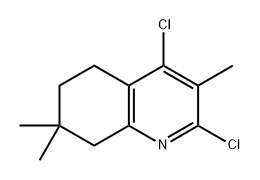 Quinoline, 2,4-dichloro-5,6,7,8-tetrahydro-3,7,7-trimethyl- Struktur