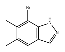 1H-Indazole, 7-bromo-5,6-dimethyl- 化学構造式