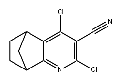 5,8-Methanoquinoline-3-carbonitrile, 2,4-dichloro-5,6,7,8-tetrahydro- Structure