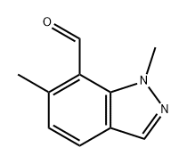 1H-Indazole-7-carboxaldehyde, 1,6-dimethyl- Structure