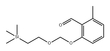 Benzaldehyde, 2-methyl-6-[[2-(trimethylsilyl)ethoxy]methoxy]- Structure