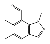 1H-Indazole-7-carboxaldehyde, 1,5,6-trimethyl- Structure