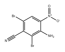 Benzonitrile, 3-amino-2,6-dibromo-4-nitro- 化学構造式