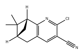 6,8-Methanoquinoline-3-carbonitrile, 2-chloro-5,6,7,8-tetrahydro-7,7-dimethyl-, (6R,8R)- Structure