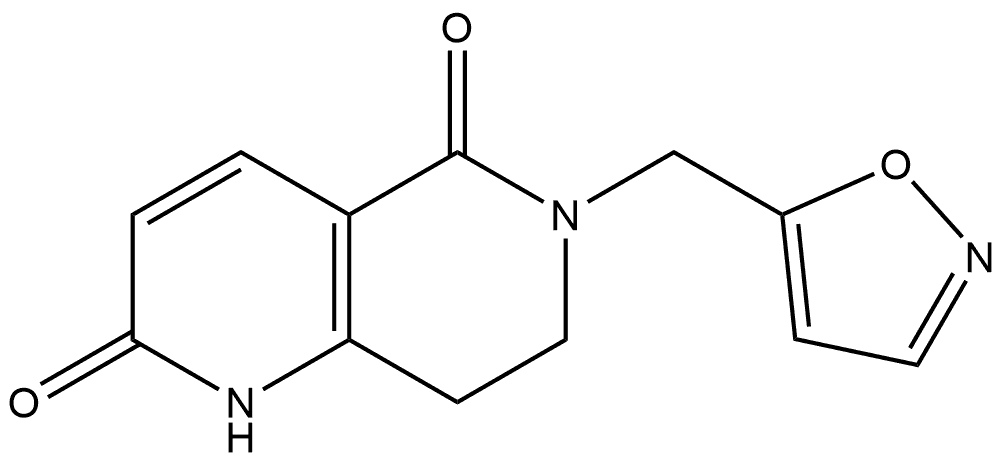 7,8-Dihydro-6-(5-isoxazolylmethyl)-1,6-naphthyridine-2,5(1H,6H)-dione Structure