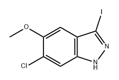 1H-Indazole, 6-chloro-3-iodo-5-methoxy- Structure