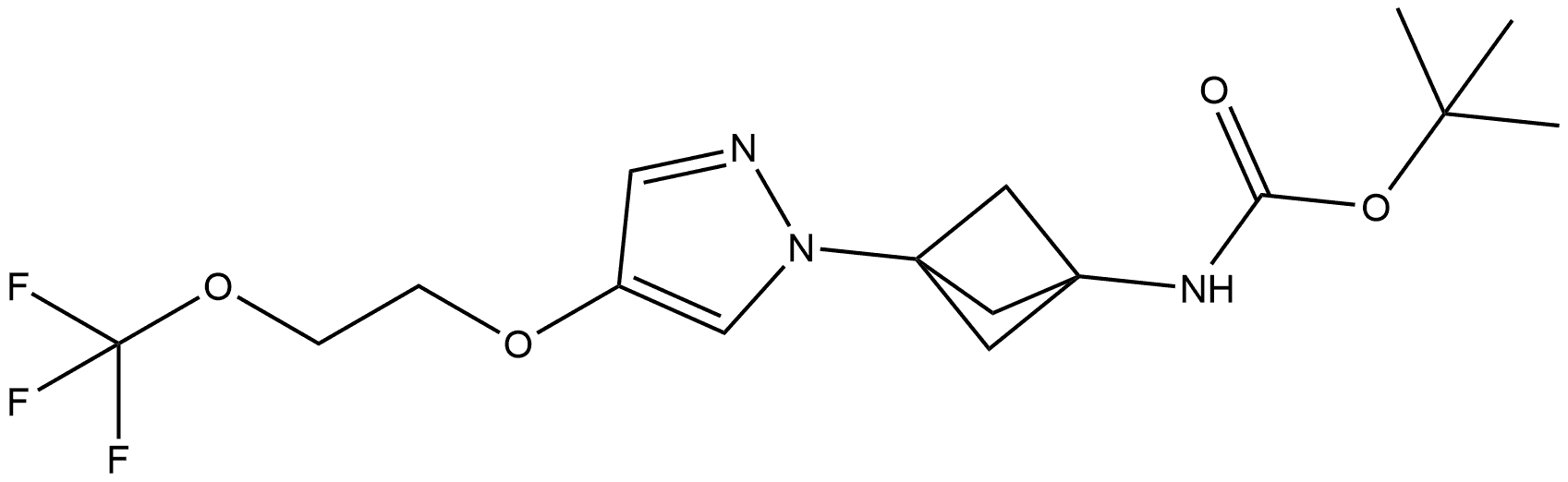 tert-butyl N-[3-[4-[2-(trifluoromethoxy)ethoxy]pyrazol-1-yl]-1-bicyclo[1.1.1]pentanyl]carbamate|