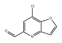 Furo[3,2-b]pyridine-5-carboxaldehyde, 7-chloro- Structure