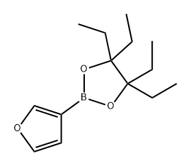 1,3,2-Dioxaborolane, 4,4,5,5-tetraethyl-2-(3-furanyl)- 化学構造式