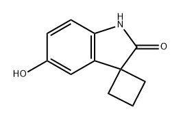 Spiro[cyclobutane-1,3'-[3H]indol]-2'(1'H)-one, 5'-hydroxy- Structure