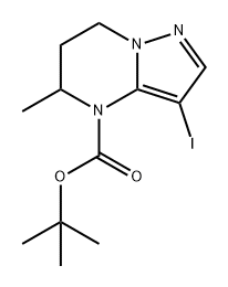 Pyrazolo[1,5-a]pyrimidine-4(5H)-carboxylic acid, 6,7-dihydro-3-iodo-5-methyl-, 1,1-dimethylethyl ester Structure