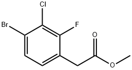 Methyl 4-bromo-3-chloro-2-fluorobenzeneacetate Struktur
