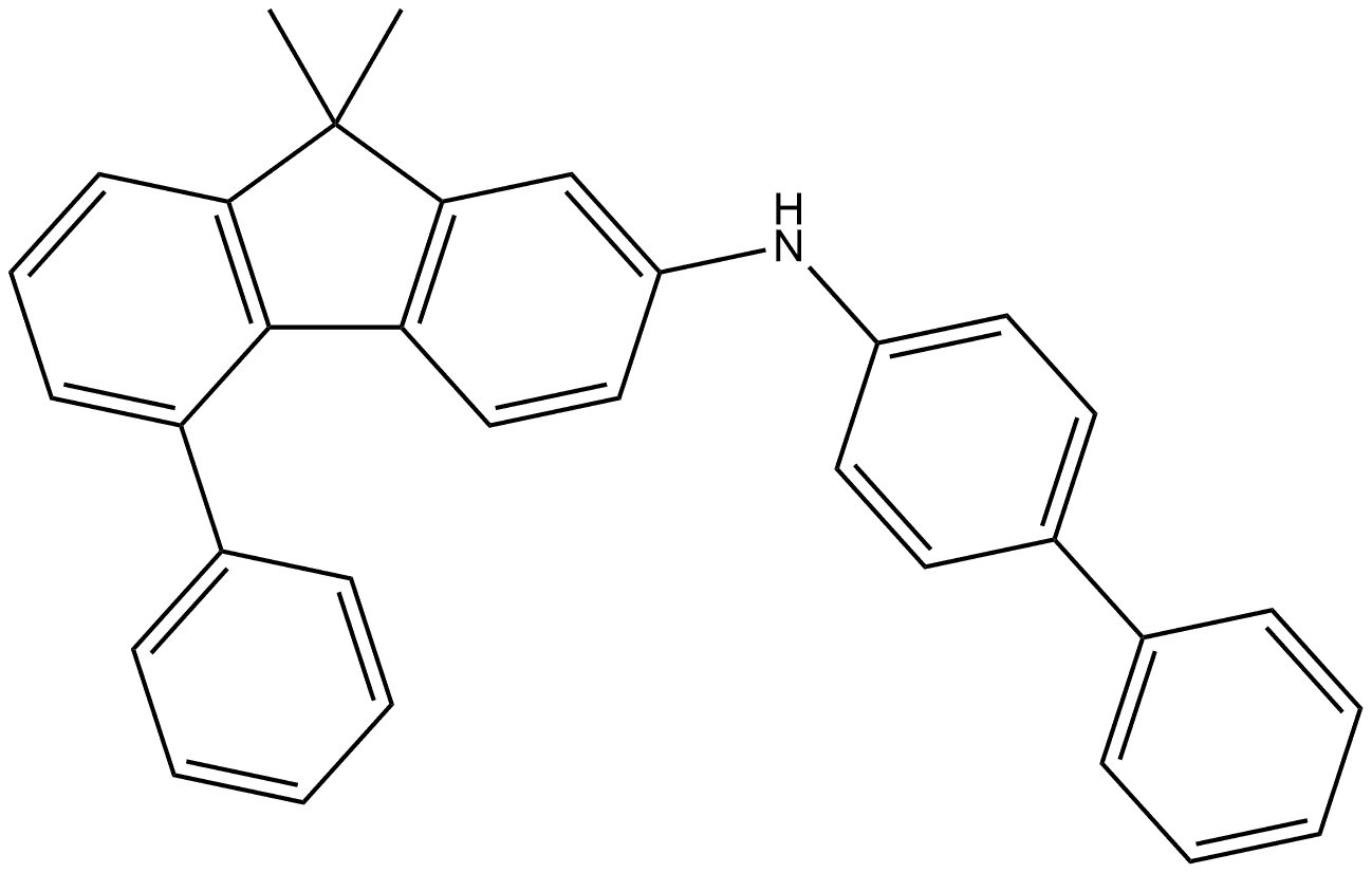 N-[1,1′-Biphenyl]-4-yl-9,9-dimethyl-5-phenyl-9H-fluoren-2-amine 结构式