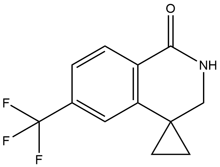 6'-(Trifluoromethyl)-2',3'-dihydro-1'H-spiro[cyclopropane-1,4'-isoquinolin]-1'-one Structure