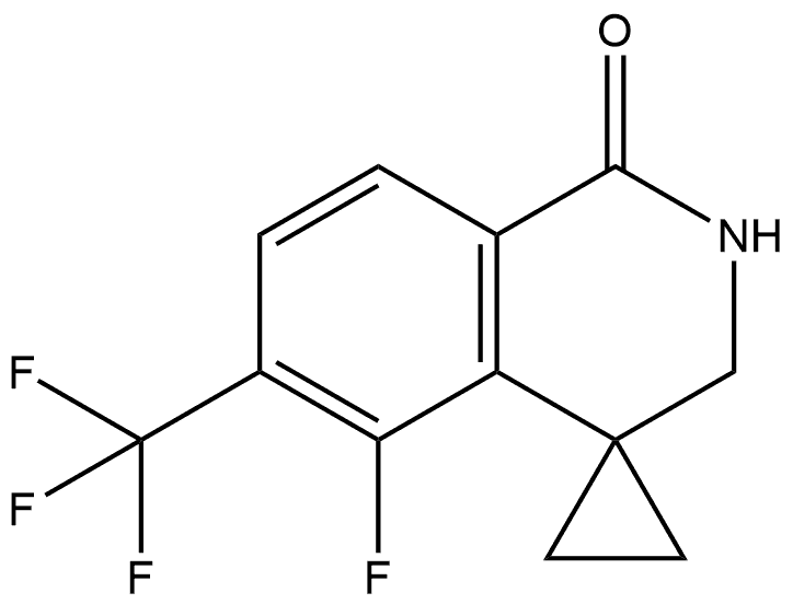 5'-Fluoro-6'-(trifluoromethyl)-2',3'-dihydro-1'H-spiro[cyclopropane-1,4'-isoquinolin]-1'-one Struktur