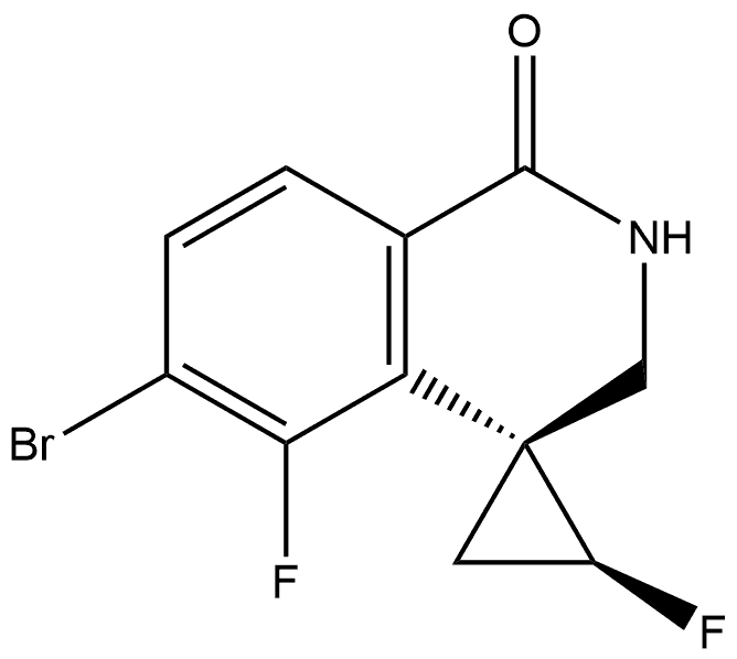 rel-(1R,2S)-6'-Bromo-2,5'-difluoro-2',3'-dihydro-1'H-spiro[cyclopropane-1,4'-isoquinolin]-1'-one Structure