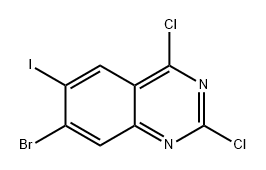 Quinazoline, 7-bromo-2,4-dichloro-6-iodo-|7-溴-2,4-二氯-6-碘喹唑啉