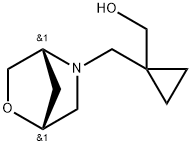 Cyclopropanemethanol, 1-[(1R,4R)-2-oxa-5-azabicyclo[2.2.1]hept-5-ylmethyl]- Structure