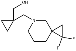 Cyclopropanemethanol, 1-[(1,1-difluoro-5-azaspiro[2.5]oct-5-yl)methyl]- Structure