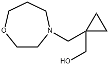 Cyclopropanemethanol, 1-[(tetrahydro-1,4-oxazepin-4(5H)-yl)methyl]- Struktur