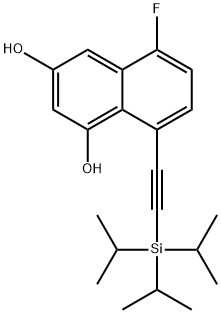1,3-Naphthalenediol, 5-fluoro-8-[2-[tris(1-methylethyl)silyl]ethynyl]- Struktur