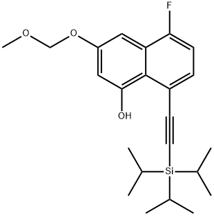 5-Fluoro-3-(methoxymethoxy)-8-((triisopropylsilyl)ethynyl)naphthalen-1-ol Structure