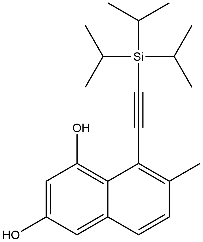 7-Methyl-8-((triisopropylsilyl)ethynyl)naphthalene-1,3-diol|7-甲基-8-((三异丙基甲硅烷基)乙炔基)萘-1,3-二醇