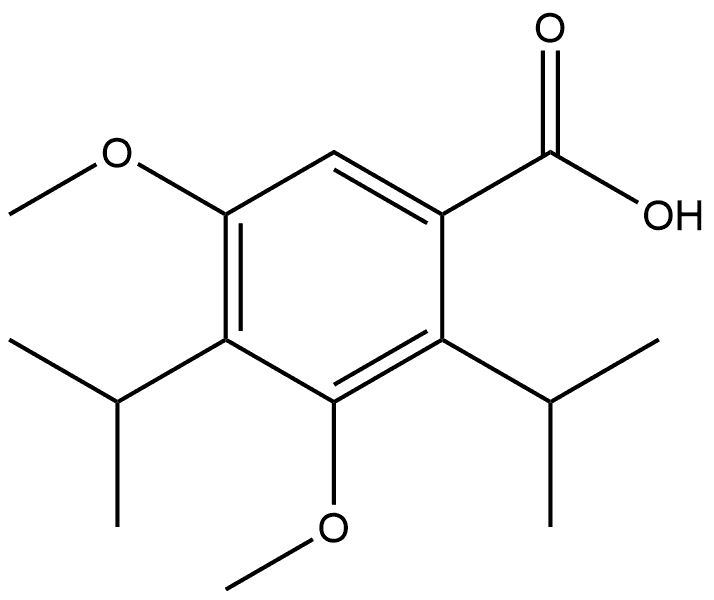3,5-Dimethoxy-2,4-bis(1-methylethyl)benzoic acid Structure