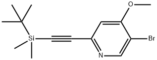 5-Bromo-2-((tert-butyldimethylsilyl)ethynyl)-4-methoxypyridine Structure