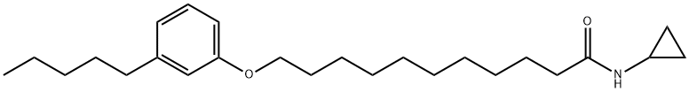 Undecanamide, N-cyclopropyl-11-(3-pentylphenoxy)- Structure