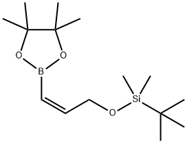 1,3,2-Dioxaborolane, 2-[(1Z)-3-[[(1,1-dimethylethyl)dimethylsilyl]oxy]-1-propen-1-yl]-4,4,5,5-tetramethyl-,277331-65-4,结构式