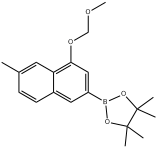 2-[4-(Methoxymethoxy)-6-methyl-2-naphthalenyl]-4,4,5,5-tetramethyl-1,3,2-dioxaborolane Structure