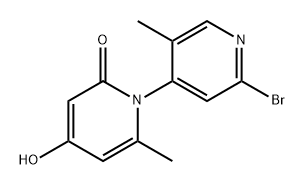 [1(2H),4'-Bipyridin]-2-one, 2'-bromo-4-hydroxy-5',6-dimethyl- Structure