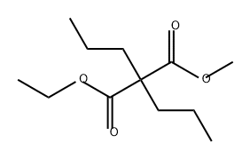Propanedioic acid, 2,2-dipropyl-, 1-ethyl 3-methyl ester Structure