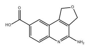 Furo[3,4-c]quinoline-8-carboxylic acid, 4-amino-1,3-dihydro- Structure