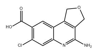 Furo[3,4-c]quinoline-8-carboxylic acid, 4-amino-7-chloro-1,3-dihydro- Structure