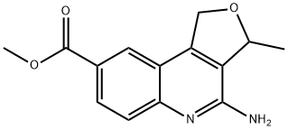 Furo[3,4-c]quinoline-8-carboxylic acid, 4-amino-1,3-dihydro-3-methyl-, methyl ester Structure