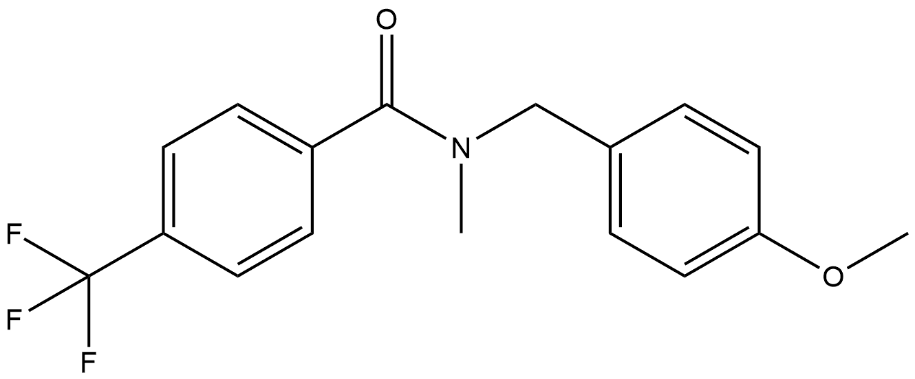 N-[(4-Methoxyphenyl)methyl]-N-methyl-4-(trifluoromethyl)benzamide 结构式