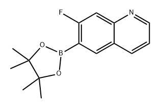 Quinoline, 7-fluoro-6-(4,4,5,5-tetramethyl-1,3,2-dioxaborolan-2-yl)- Structure