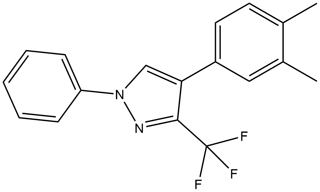 4-(3,4-dimethylphenyl)-1-phenyl-3-(trifluoromethyl)-1H-pyrazole 结构式