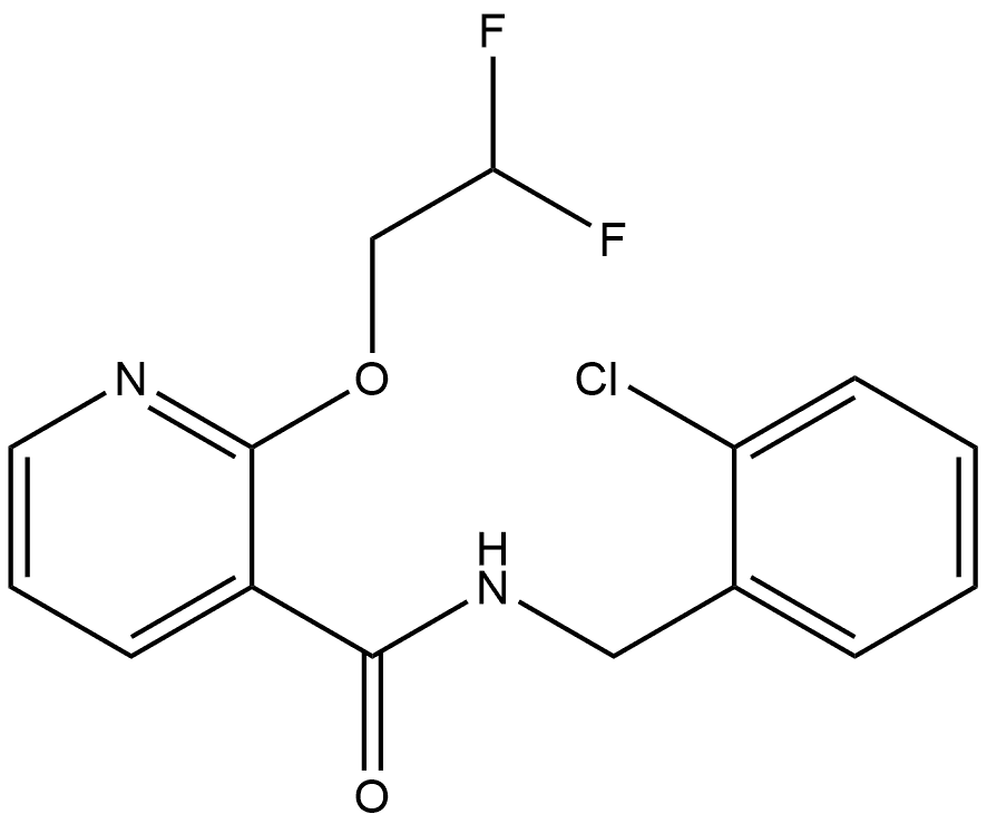 N-[(2-Chlorophenyl)methyl]-2-(2,2-difluoroethoxy)-3-pyridinecarboxamide,2777847-84-2,结构式