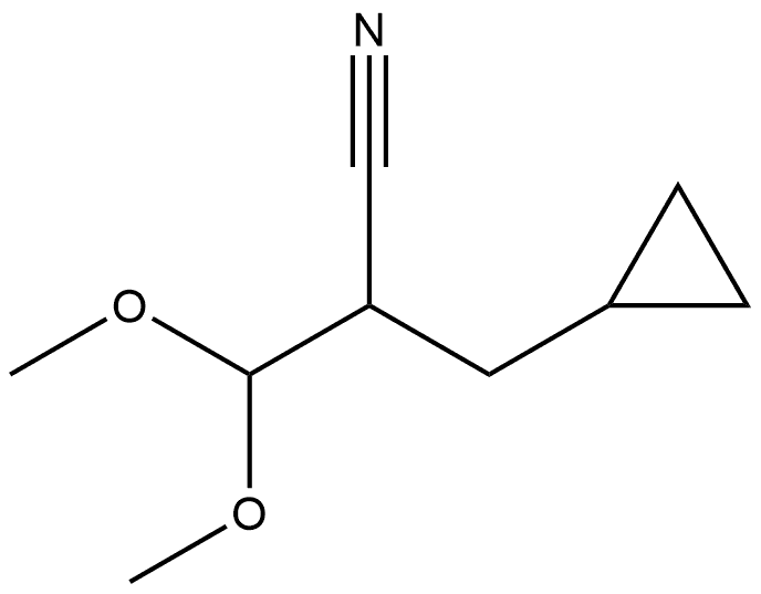 2-(Cyclopropylmethyl)-3,3-dimethoxypropanenitrile Struktur