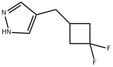 4-((3,3-Difluorocyclobutyl)methyl)-1H-pyrazole Structure