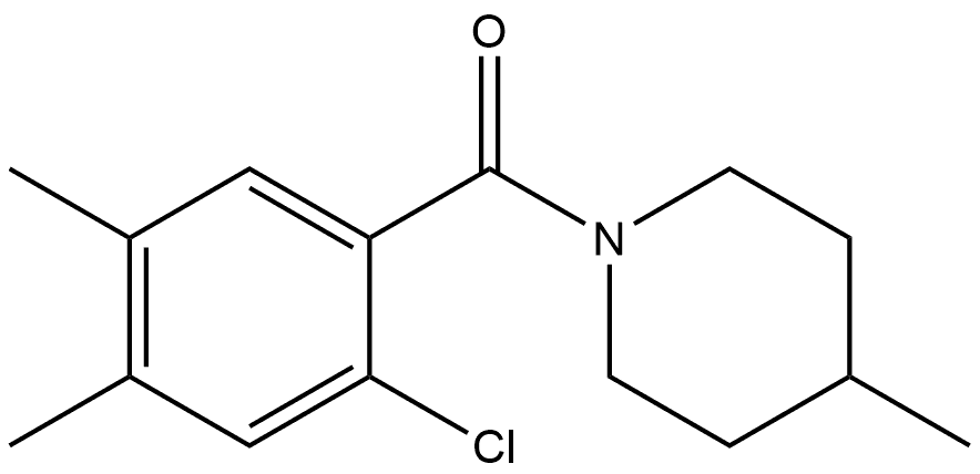 (2-Chloro-4,5-dimethylphenyl)(4-methyl-1-piperidinyl)methanone Structure
