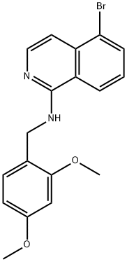 1-Isoquinolinamine, 5-bromo-N-[(2,4-dimethoxyphenyl)methyl]- Struktur