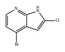 1H-Pyrrolo[2,3-b]pyridine, 4-bromo-2-chloro- Struktur