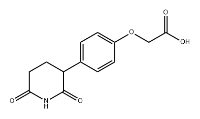 Acetic acid, 2-[4-(2,6-dioxo-3-piperidinyl)phenoxy]- Struktur